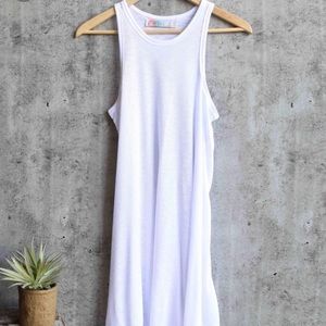Free People Beach white ribbed la nite tank